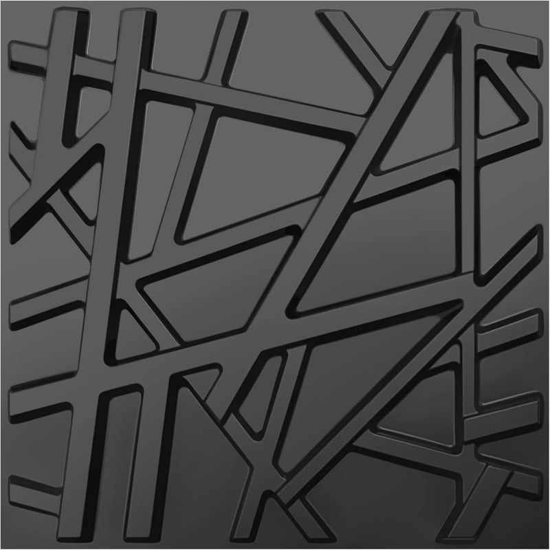 LEVOWAY 33 Pack 3D Wall Panels for Interior Wall Decor, 12''x12'' Black Accent Textured Wall Panels, Wall Covering Panles for Living Room, Gaming Room, TV Background, Cover 32 Sq.Ft - Image 1